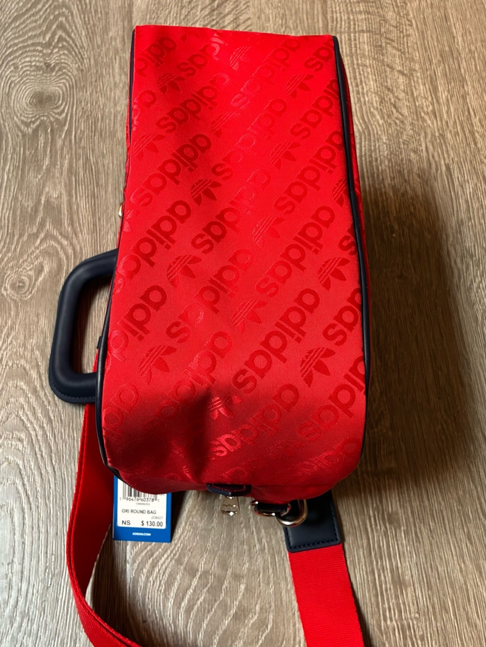Adidas Originals Red Mini Duffle Bag Y2K Monogram Crossbody NWT - Picture 8 of 10